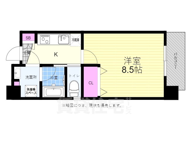 広島市南区皆実町のマンションの間取り