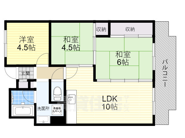 茨木市穂積台のマンションの間取り