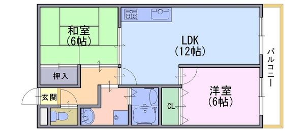 パレス金ヶ原の間取り