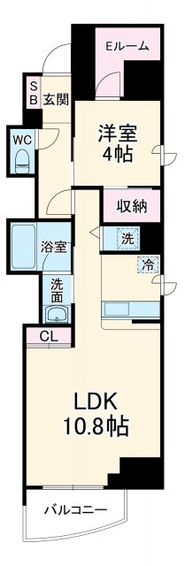 セレニテフラン本町の間取り