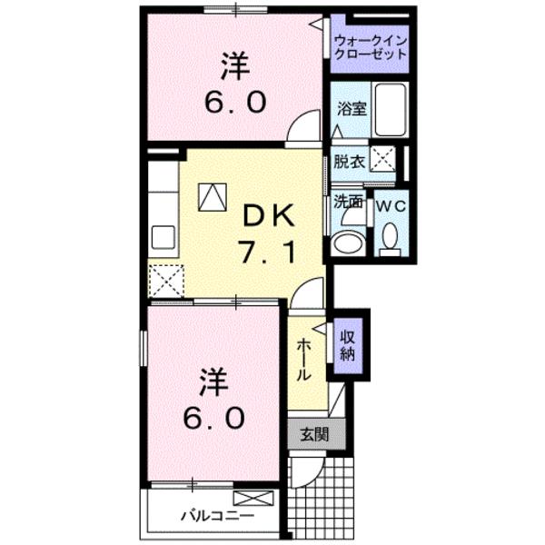 グレイシャス高尾　A棟の間取り