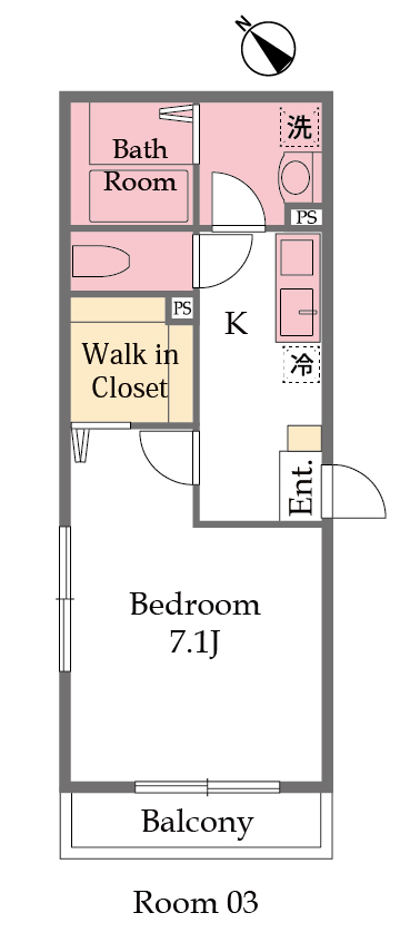 鴻巣市大間のアパートの間取り