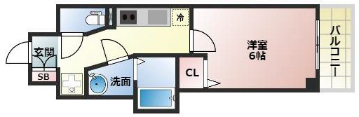 プレミアムコート天王寺EASTの間取り