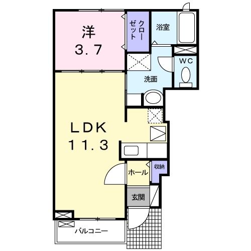 八戸市長者のアパートの間取り