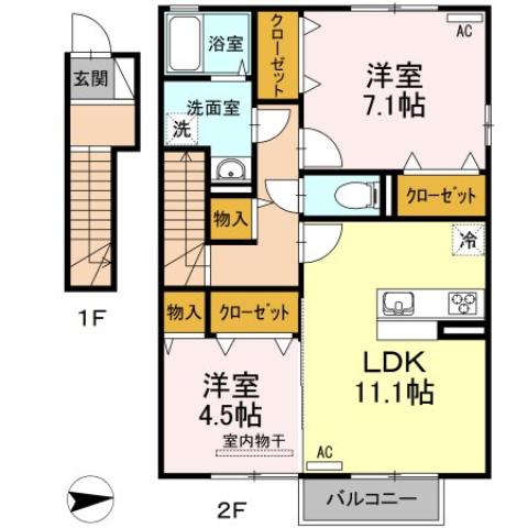 【セジュール澄III　A棟の間取り】