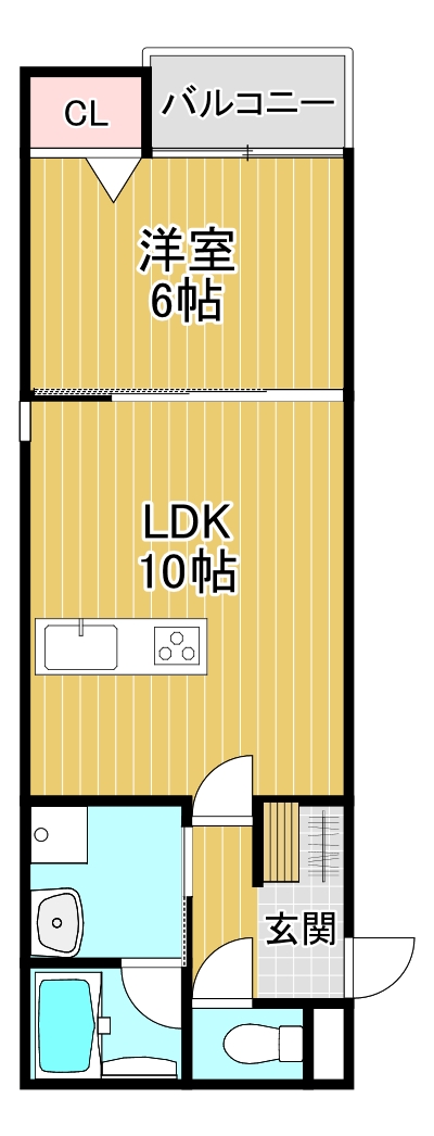 (仮)高畑新築アパートIIの間取り