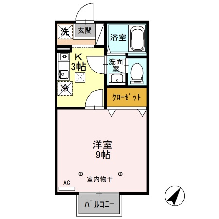 ロイヤルタウン程島Dの間取り