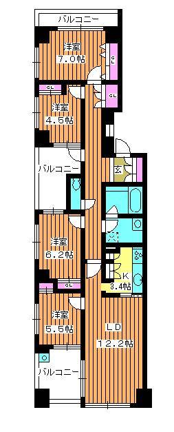 パークキューブ平和台の間取り