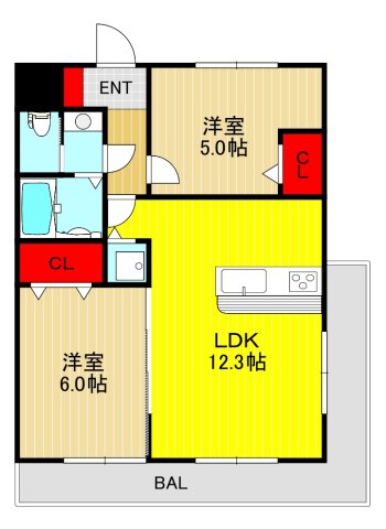 川口市西川口のマンションの間取り