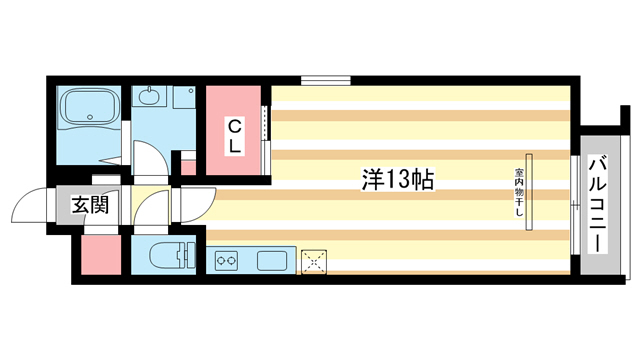 奈良市南城戸町のアパートの間取り