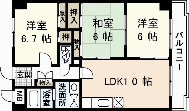 ドリーム中村の間取り