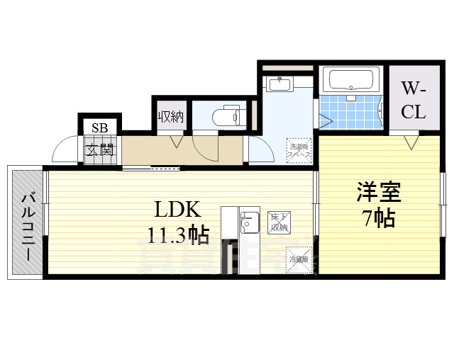 サンハイツ喜連Ａ棟の間取り