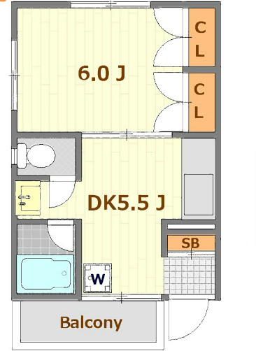 渋谷区本町のマンションの間取り