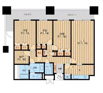 墨田区堤通のマンションの間取り