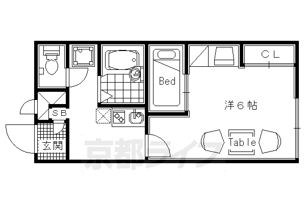 【レオパレスアルモニ１番館の間取り】