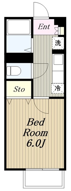 相模原市中央区陽光台のアパートの間取り