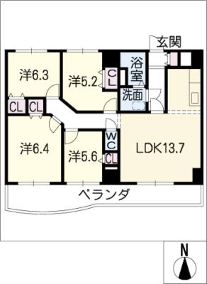 ブロア白鳥庭園の間取り