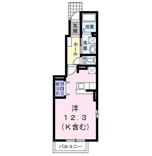 鎌ケ谷市南初富のアパートの間取り