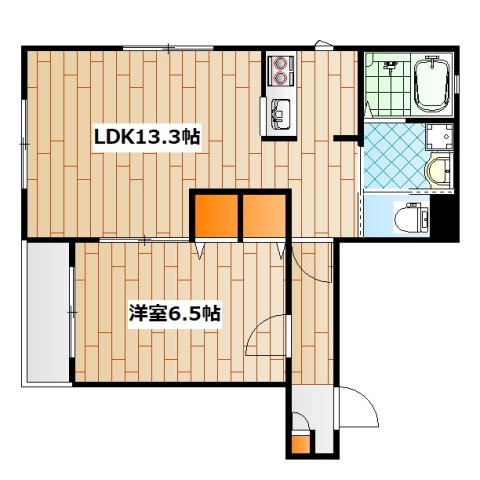 横浜市神奈川区三ツ沢下町のマンションの間取り