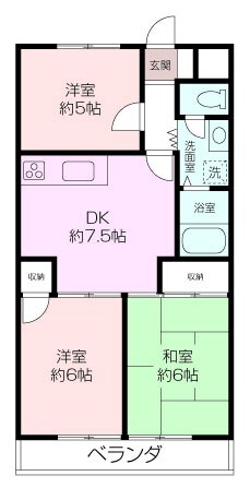 峰沢ハイツの間取り