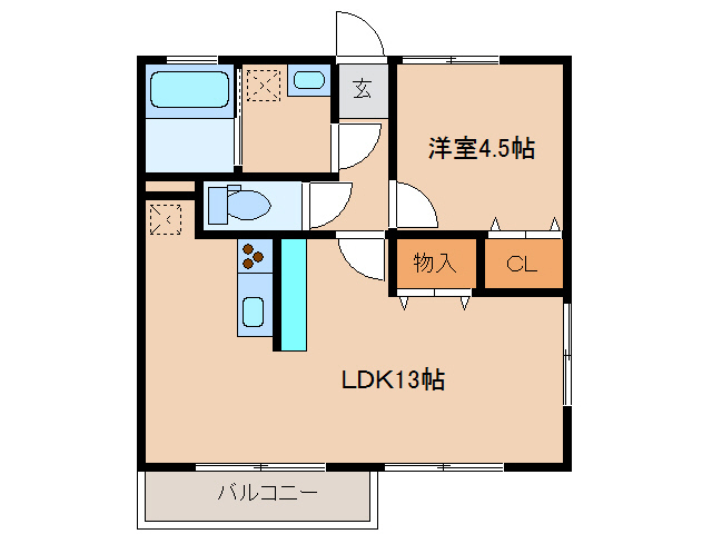 北諸県郡三股町大字蓼池のアパートの間取り