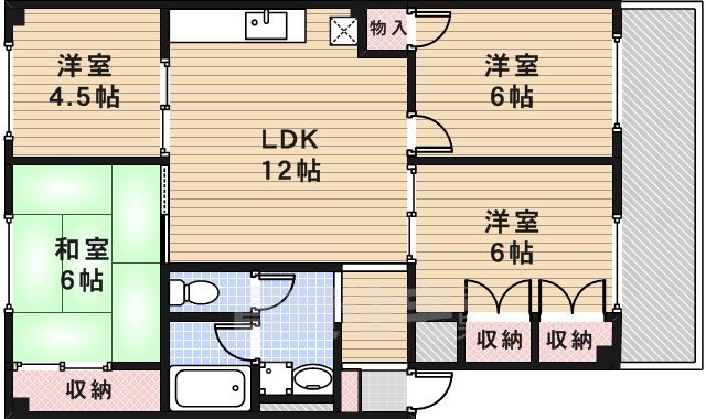 インペリアル桜ヶ丘の間取り