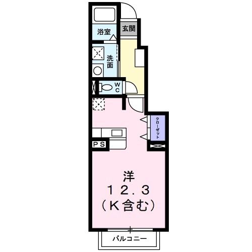 【四日市市西富田町のアパートの間取り】