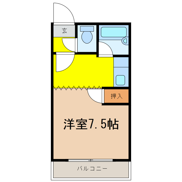 徳島市山城町のマンションの間取り