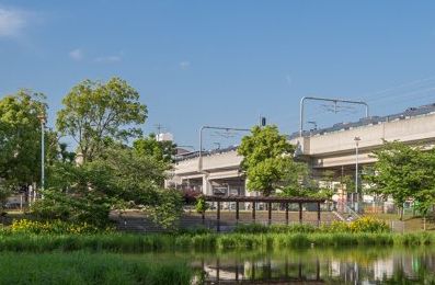 【大阪市阿倍野区桃ケ池町のマンションの公園】