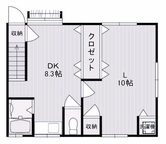 神戸市須磨区東町のアパートの間取り