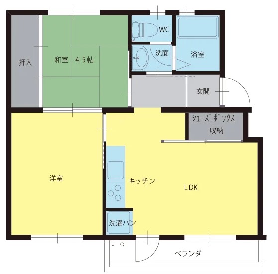 下田部団地15棟の間取り