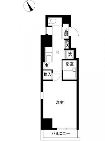 【港区芝のマンションの間取り】