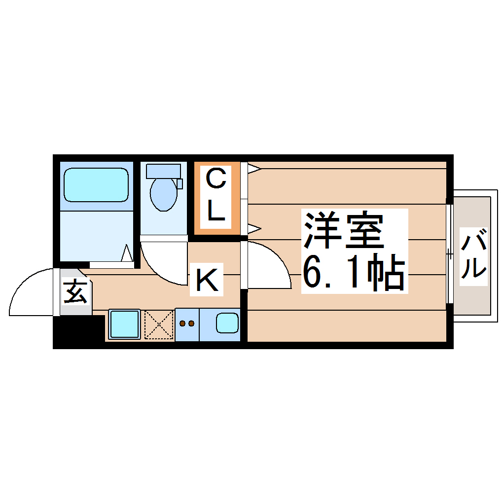 【クオーレ米ケ袋Iの間取り】