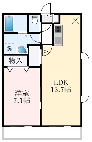 【堺市中区深井畑山町のアパートの間取り】