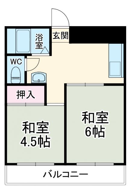 コーポラス山田の間取り