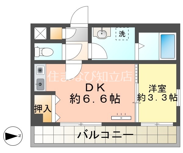 知立市八橋町のアパートの間取り