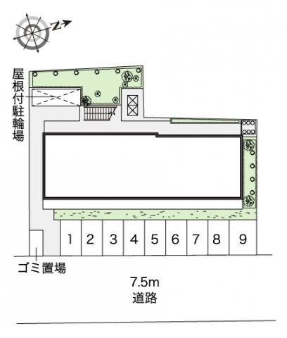 【レオパレスエストの駐車場】