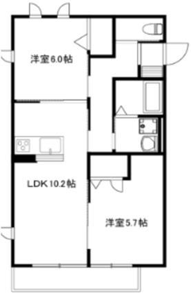 さいたま市西区大字指扇のアパートの間取り