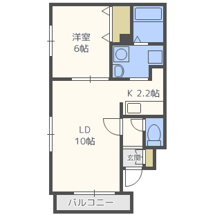 札幌市手稲区手稲本町二条のマンションの間取り