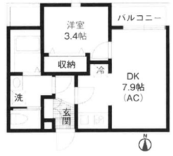 荒川区荒川のマンションの間取り