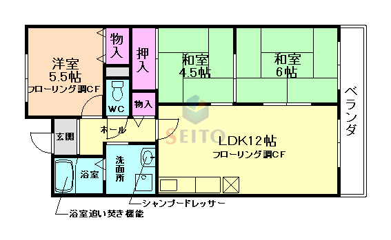 ユマン蛍苑の間取り写真