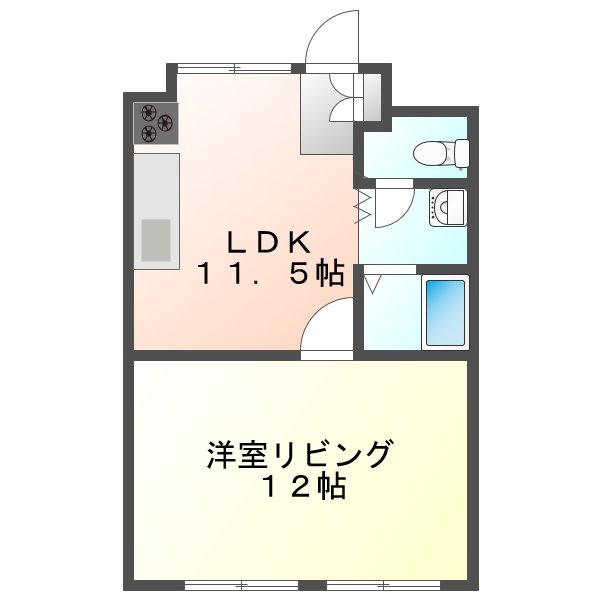 太田市新井町のアパートの間取り