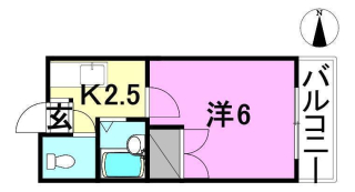 松山市鉄砲町のマンションの間取り