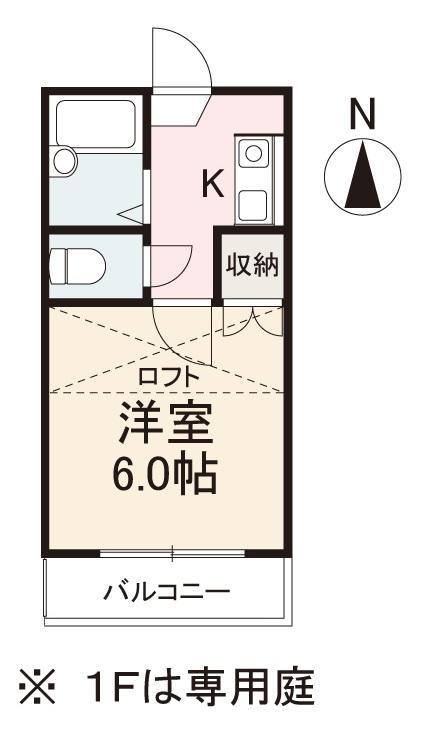 高松市観光町のアパートの間取り