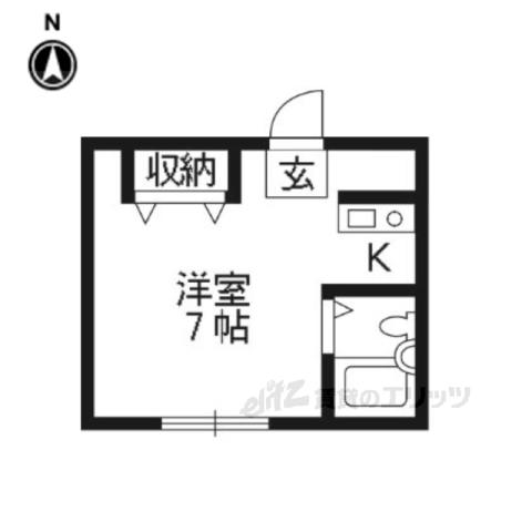 京都市伏見区深草稲荷中之町のマンションの間取り