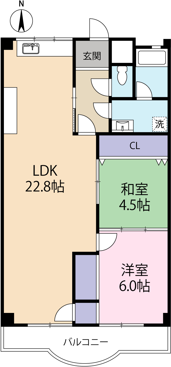 鹿児ハイツの間取り