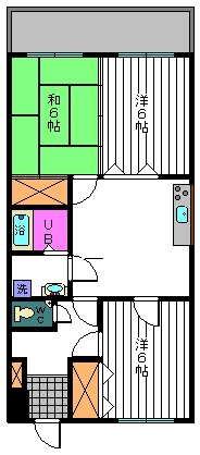 佐世保市日宇町のマンションの間取り