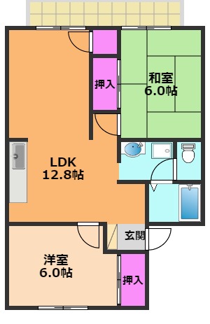 メゾンアサヒIの間取り