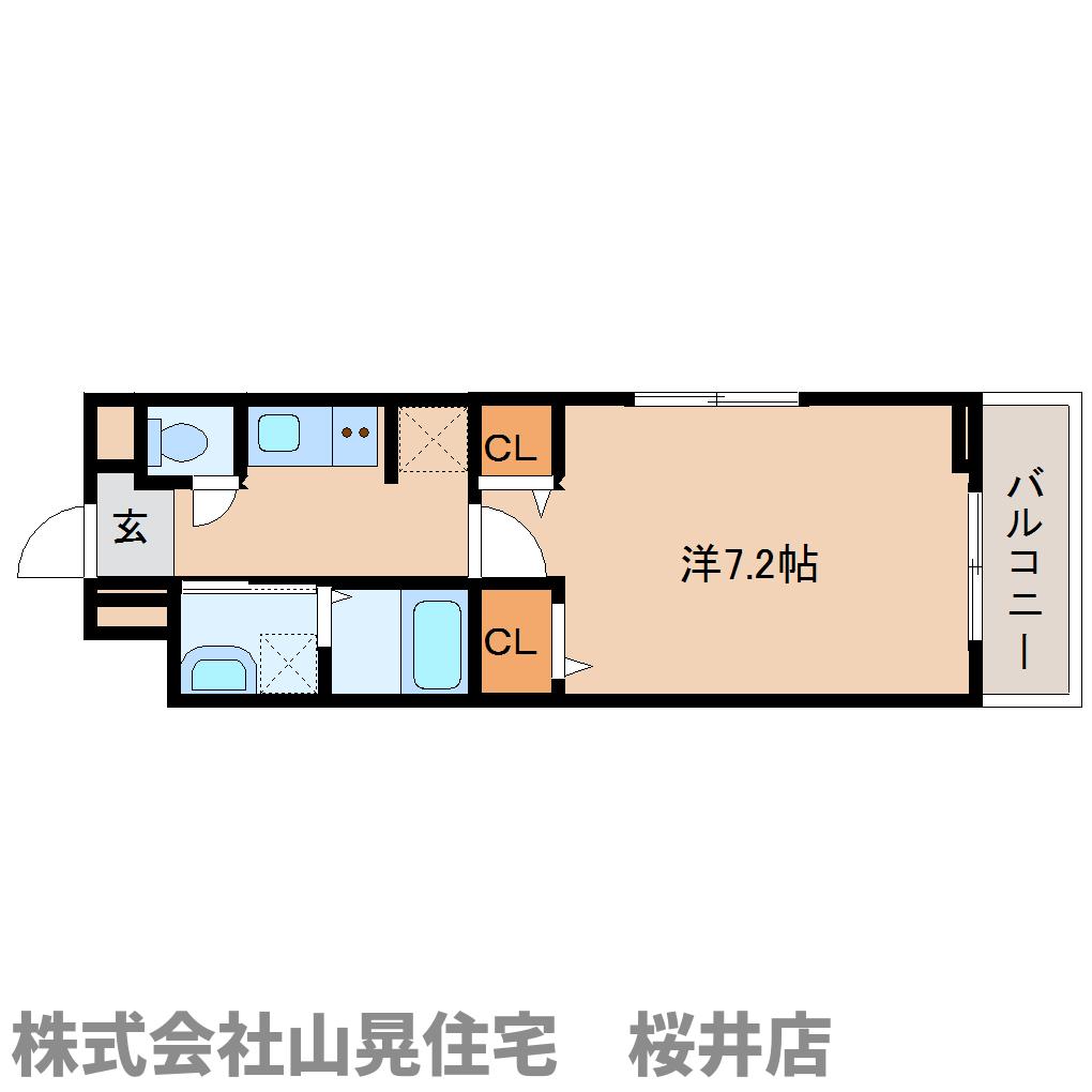 桜井市大字戒重のアパートの間取り