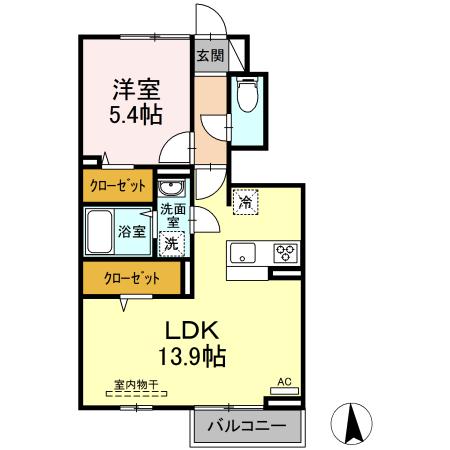 D-room桜町IIの間取り